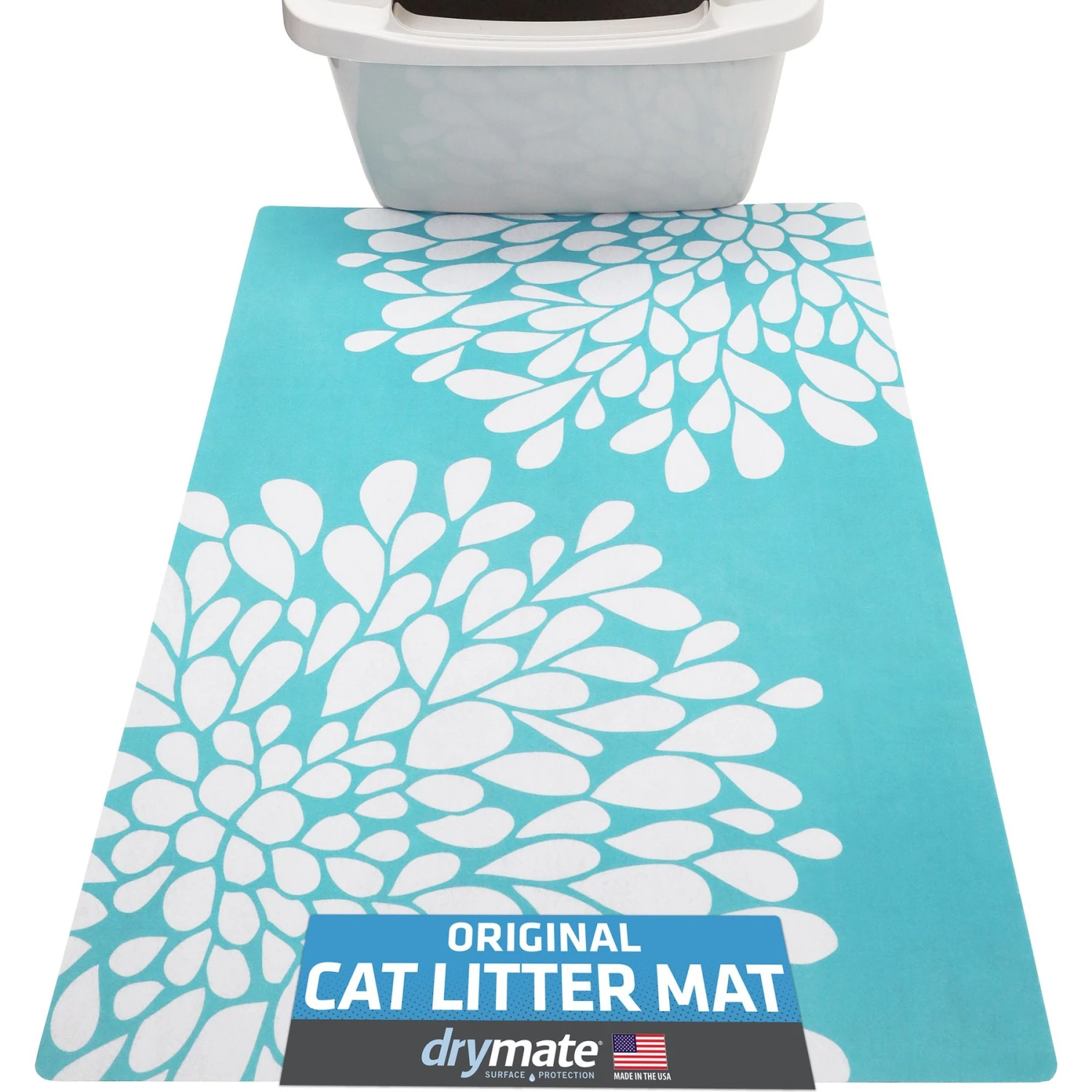 Drymate Protecitve & Decorative Cat Litter Mat, Rejuvenation Blue, Large, 20-in X 28-in 3 Drymate Protecitve & Decorative Cat Litter Mat, Rejuvenation Blue, Large, 20-in X 28-in