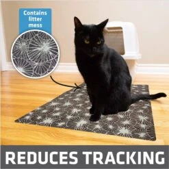 Drymate Protective & Decorative Cat Litter Mat, Kahopo Grey, Large, 20-in X 28-in -Cat Pet Supplies 181548 PT2. AC SS1800 V1690999902