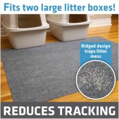 Drymate Jumbo Ridged Cat Litter Trapping Mat, Grey, 36-in X 47-in -Cat Pet Supplies 181552 PT1. AC SS1800 V1689626748