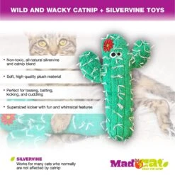 Mad Cat Big Cactus Kicker Catnip & Silvervine Cat Toy -Cat Pet Supplies 181832 PT2. AC SS1800 V1563553971