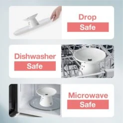 Necoichi Extra Wide Ceramic Elevated Cat Food Bowl, 2-cup -Cat Pet Supplies 183502 PT4. AC SS1800 V1698866818