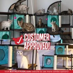 Kitty City Claw Mega Kit 46.75-in Faux Fleece Cat Tree & Condo 7 Kitty City Claw Mega Kit 46.75-in Faux Fleece Cat Tree & Condo -Cat Pet Supplies 190254 PT3. AC SS1800 V1590678668