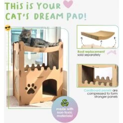 Petique Feline Penthouse Cat Scratcher -Cat Pet Supplies 193980 PT4. AC SS1800 V1566335252