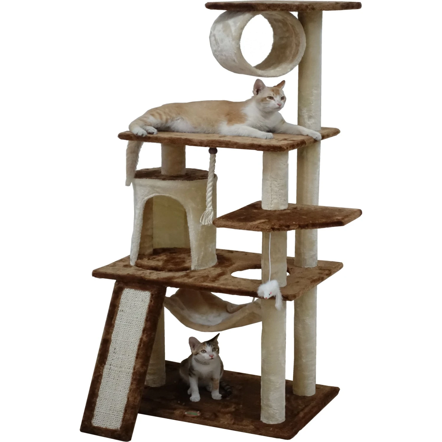 Go Pet Club 53-in Faux Fur Cat Tree & Condo 5 Go Pet Club 53-in Faux Fur Cat Tree & Condo - Image 3