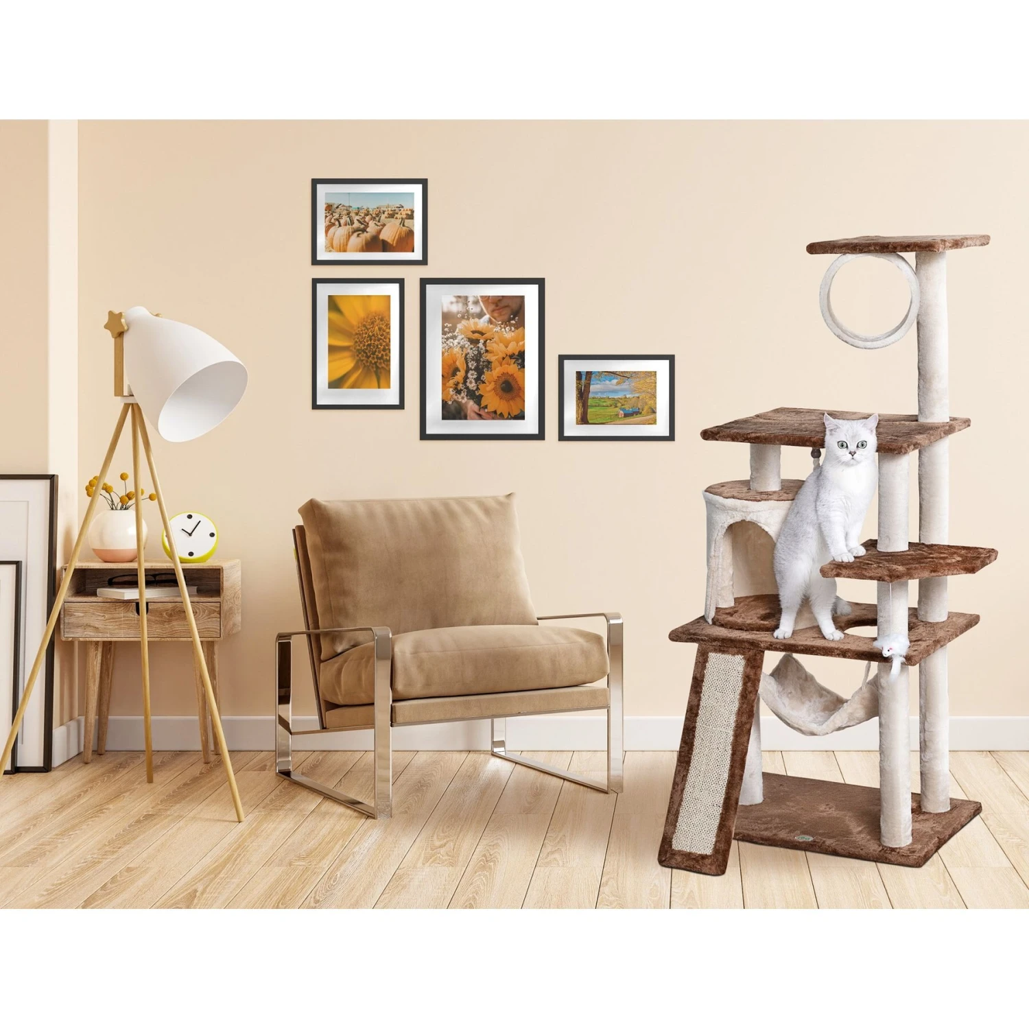 Go Pet Club 53-in Faux Fur Cat Tree & Condo 7 Go Pet Club 53-in Faux Fur Cat Tree & Condo - Image 5