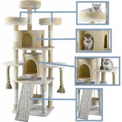 Go Pet Club 70-in Faux Fur Cat Tree & Condo 7 Go Pet Club 70-in Faux Fur Cat Tree & Condo -Cat Pet Supplies 197677 PT2. AC SS1800 V1587483999