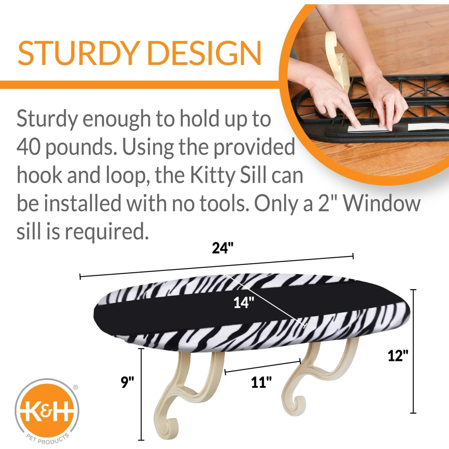 K&H Pet Products Unheated Kitty Sill Cat Window Perch 4 K&H Pet Products Unheated Kitty Sill Cat Window Perch - Image 2