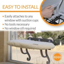 K&H Pet Products Universal Mount Cat Window Perch -Cat Pet Supplies 199115 PT2. AC SS1800 V1641579180