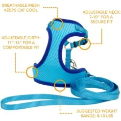 Comfort Soft Mesh Cat Harness & Leash -Cat Pet Supplies 202031 PT2. AC SS1800 V1628231809
