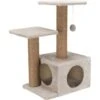 TRIXIE Valencia 28-in Plush Cat Tree & Scratching Post With Condo & Cat Toy -Cat Pet Supplies 204179 MAIN. AC SS1800 V1570558923