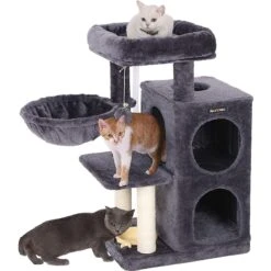 FEANDREA 32.7-in Faux Fleece Cat Tree & Condo -Cat Pet Supplies 205244 PT7. AC SS1800 V1648065392