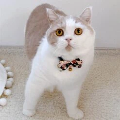 Necoichi Chirimen Kimono Bow Tie Breakaway Cat Collar With Bell -Cat Pet Supplies 205968 PT4. AC SS1800 V1606868841