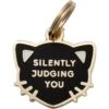 Two Tails Pet Company Silently Judging You Personalized Cat ID Tag -Cat Pet Supplies 211622 main. AC SS1800 V1577801342