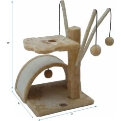 Go Pet Club 22-in Cat Tree Condo & Scratching Pad -Cat Pet Supplies 216912 PT3. AC SS1800 V1671226283