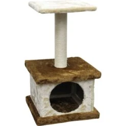 Go Pet Club 22-in Economical Cat Tree Condo, Beige/Brown -Cat Pet Supplies 216916 PT2. AC SS1800 V1587484063