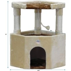 Go Pet Club 32-in Large Perch Cat Tree Condo -Cat Pet Supplies 216950 PT3. AC SS1800 V1671226173