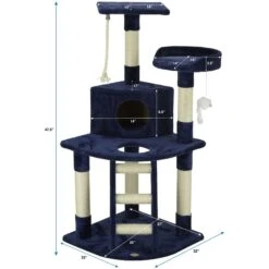 Go Pet Club 48-in Classic Sisal Posts Cat Tree Condo -Cat Pet Supplies 217012 PT3. AC SS1800 V1671226228