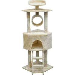 Go Pet Club 56-in Economical Cat Tree & Sisal Covered Posts, Beige -Cat Pet Supplies 217073 pt1. AC SS1800 V1579196019