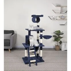 Go Pet Club 62-in Faux Fur Cat Tree & Condo