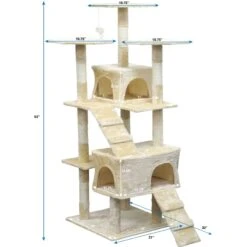 Go Pet Club 63-in Economical Sisal Cat Tree -Cat Pet Supplies 217107 PT3. AC SS1800 V1671226224