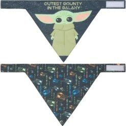 STAR WARS THE MANDALORIAN GROGU "Cutest Bounty" Reversible Dog & Cat Bandana -Cat Pet Supplies 220290 PT6. AC SS1800 V1646442983