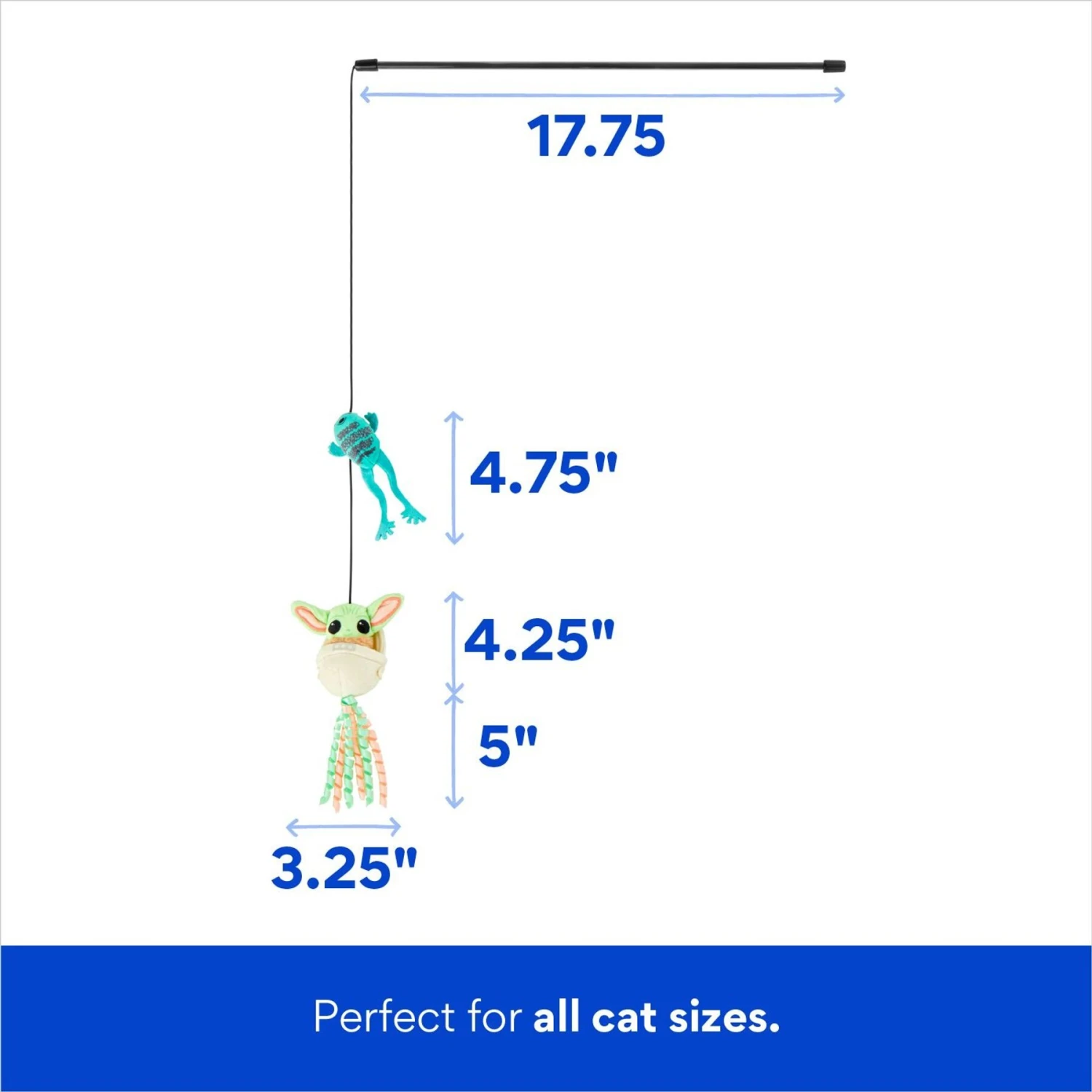 STAR WARS THE MANDALORIAN GROGU Teaser Wand Cat Toy With Catnip 4 STAR WARS THE MANDALORIAN GROGU Teaser Wand Cat Toy With Catnip - Image 2