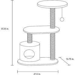 TRIXIE Casta 37.5-in Plush Cat Tower -Cat Pet Supplies 221705 pt2. AC SS1800 V1582061583