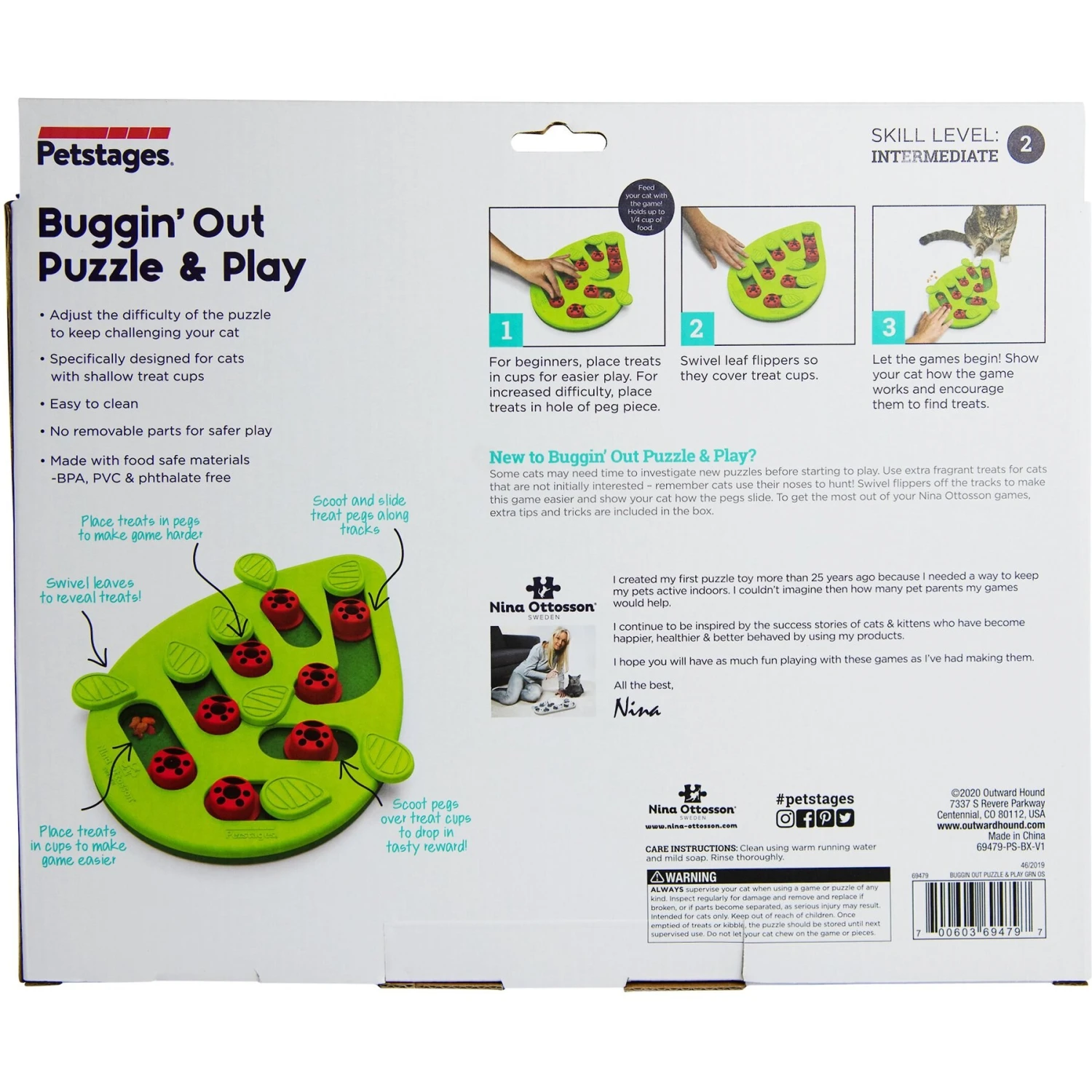 Nina Ottosson By Outward Hound Buggin' Out Puzzle & Play Cat Toy 11 Nina Ottosson By Outward Hound Buggin' Out Puzzle & Play Cat Toy - Image 9