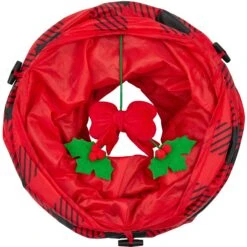 Frisco Holiday Buffalo Plaid Foldable Play Tunnel Cat Toy With Catnip -Cat Pet Supplies 228549 PT3. AC SS1800 V1632773016
