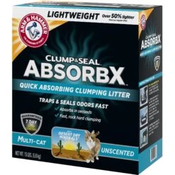 Arm & Hammer Litter Clump & Seal AbsorbX Absorbing Unscented Multi-Cat Cat Litter -Cat Pet Supplies 232642 PT2. AC SS1800 V1615932395