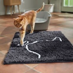 Frisco Microfiber Chenille Cat Silhouette Litter Mat 12 Frisco Microfiber Chenille Cat Silhouette Litter Mat -Cat Pet Supplies 235902 PT4. AC SS1800 V1676556246