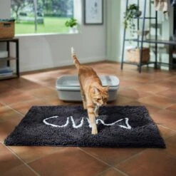 Frisco Microfiber Chenille Fish Bone Litter Mat -Cat Pet Supplies 236242 PT3. AC SS1800 V1676556249