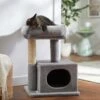Frisco 24.8-in Faux Fur Cat Tree & Condo