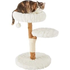 Frisco Natural Wood Modern Cat Tree With Toy, Ivory, Medium 10 Frisco Natural Wood Modern Cat Tree With Toy, Ivory, Medium -Cat Pet Supplies 236561 PT2. AC SS1800 V1615987414