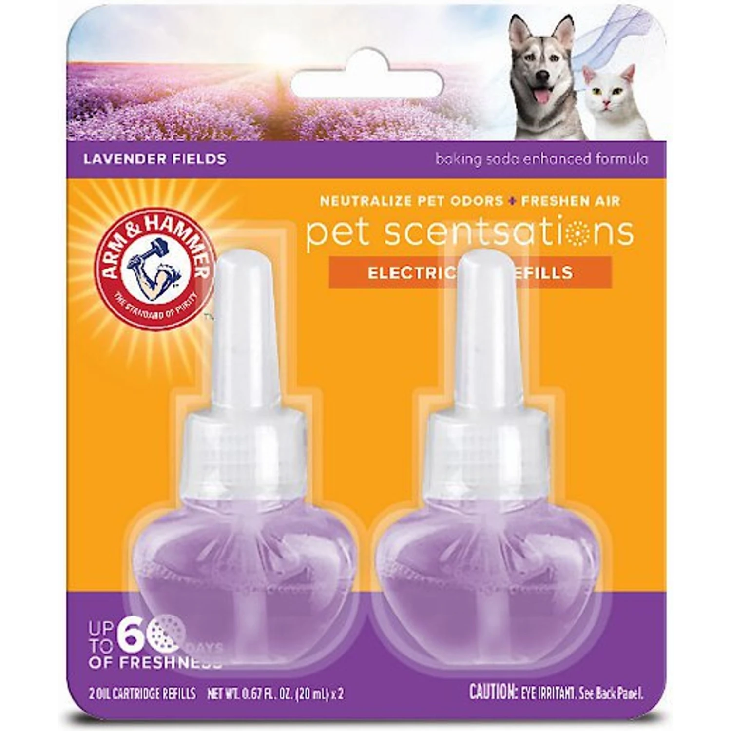 ARM & HAMMER PRODUCTS Pet Scentsations Lavender Fields Electric Oil Diffuser Refills, 2 Count 3 ARM & HAMMER PRODUCTS Pet Scentsations Lavender Fields Electric Oil Diffuser Refills, 2 Count
