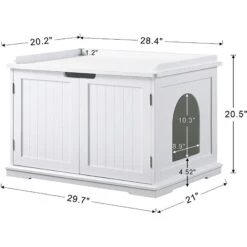 Unipaws Decorative Cat Litter Box Enclosure -Cat Pet Supplies 241607 PT6. AC SS1800 V1631605006