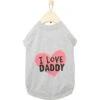 Frisco I Love Daddy Dog & Cat T-Shirt, Gray -Cat Pet Supplies 249263 MAIN. AC SS1800 V1624613262