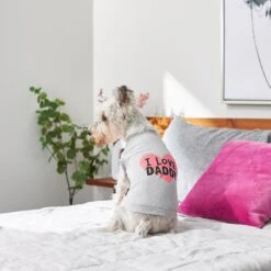 Frisco I Love Daddy Dog & Cat T-Shirt, Gray -Cat Pet Supplies 249263 PT7. AC SS1800 V1614284197