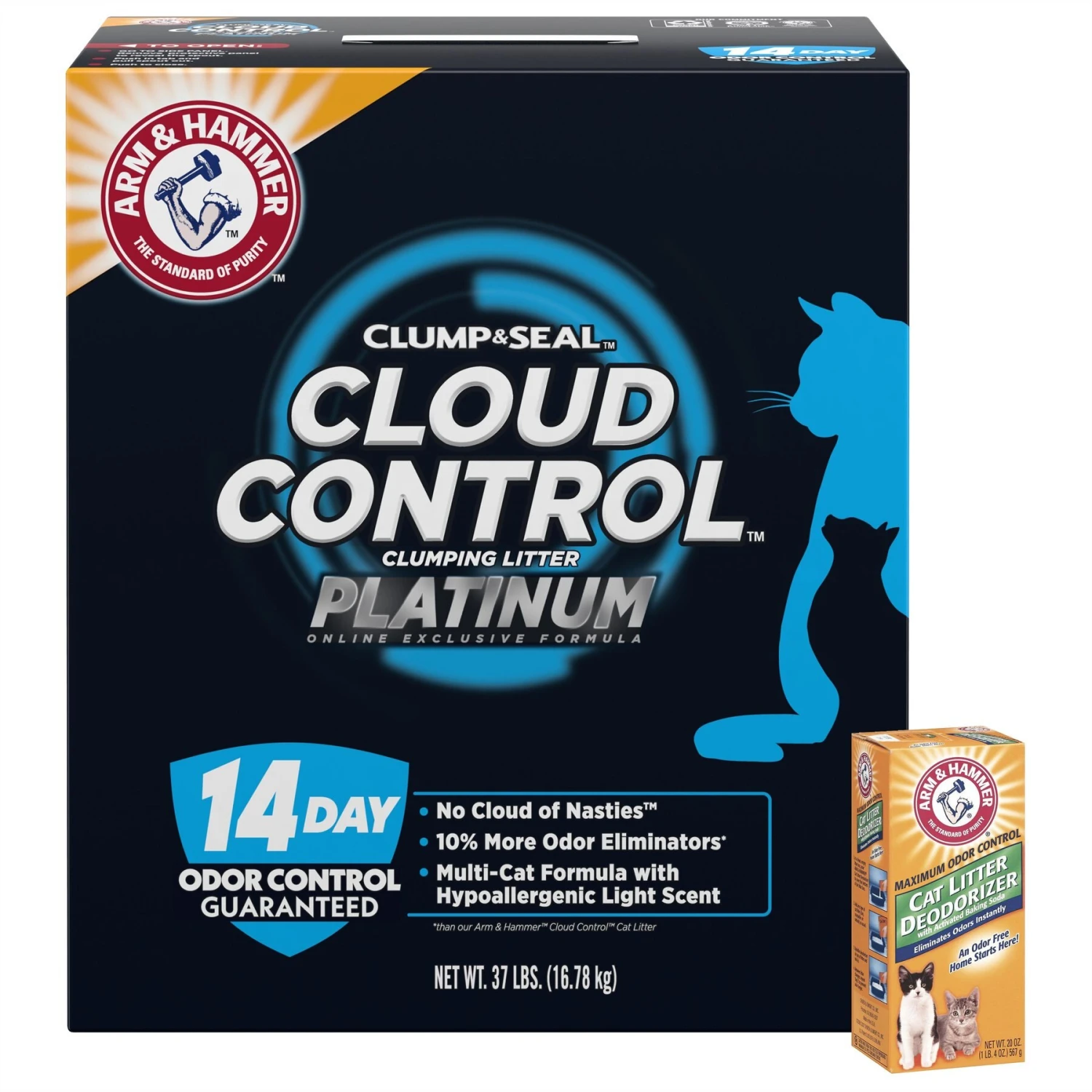 Arm & Hammer Litter Cat Litter Deodorizer Powder & Arm & Hammer Litter Cloud Control Platinum Multi-Cat Clumping Cat Litter With Hypoallergenic Light Scent 3 Arm & Hammer Litter Cat Litter Deodorizer Powder & Arm & Hammer Litter Cloud Control Platinum Multi-Cat Clumping Cat Litter With Hypoallergenic Light Scent