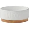 Frisco Round Meow Non-skid Ceramic Cat Bowl With Wood Base 1 Frisco Round Meow Non-skid Ceramic Cat Bowl With Wood Base -Cat Pet Supplies 256078 MAIN. AC SS1800 V1615299727