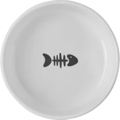 Frisco Round Meow Non-skid Ceramic Cat Bowl With Wood Base -Cat Pet Supplies 256078 PT4. AC SS1800 V1615312284