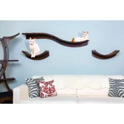 The Refined Feline Lotus Leaf Wall Mounted Cat Wall Shelf -Cat Pet Supplies 258400 PT3. AC SS1800 V1603408918
