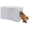 Sweet Barks Wooden Washroom Bench Cat Litter Box Enclosure -Cat Pet Supplies 258683 MAIN. AC SS1800 V1603830391