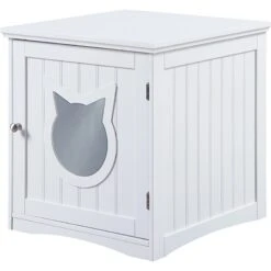 Sweet Barks Wooden Side Table Cat Litter Box Enclosure -Cat Pet Supplies 258686 PT7. AC SS1800 V1603833101