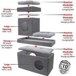 Kitty City Folding Cat Condo -Cat Pet Supplies 259292 PT4. AC SS1800 V1607025741
