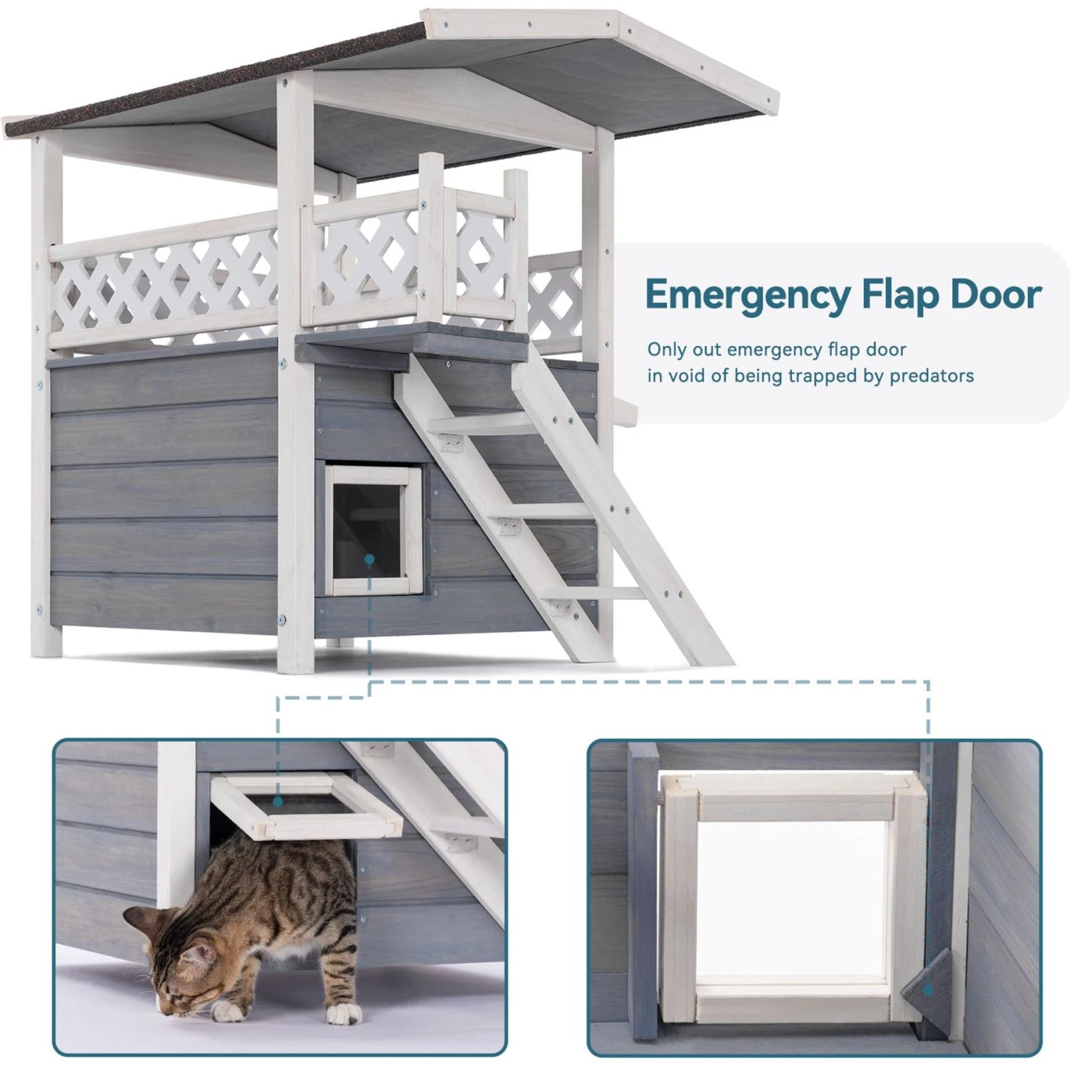 Petsfit Outdoor Cat House 4 Petsfit Outdoor Cat House - Image 2
