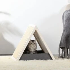 Petsfit Triangular Pets Indoor Cat House With Sisal Mat