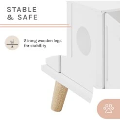 Sam's Pets Becky 24.5-in Cat Tree End Table & Litter Box Enclosure, White -Cat Pet Supplies 261880 PT5. AC SS1800 V1635017534