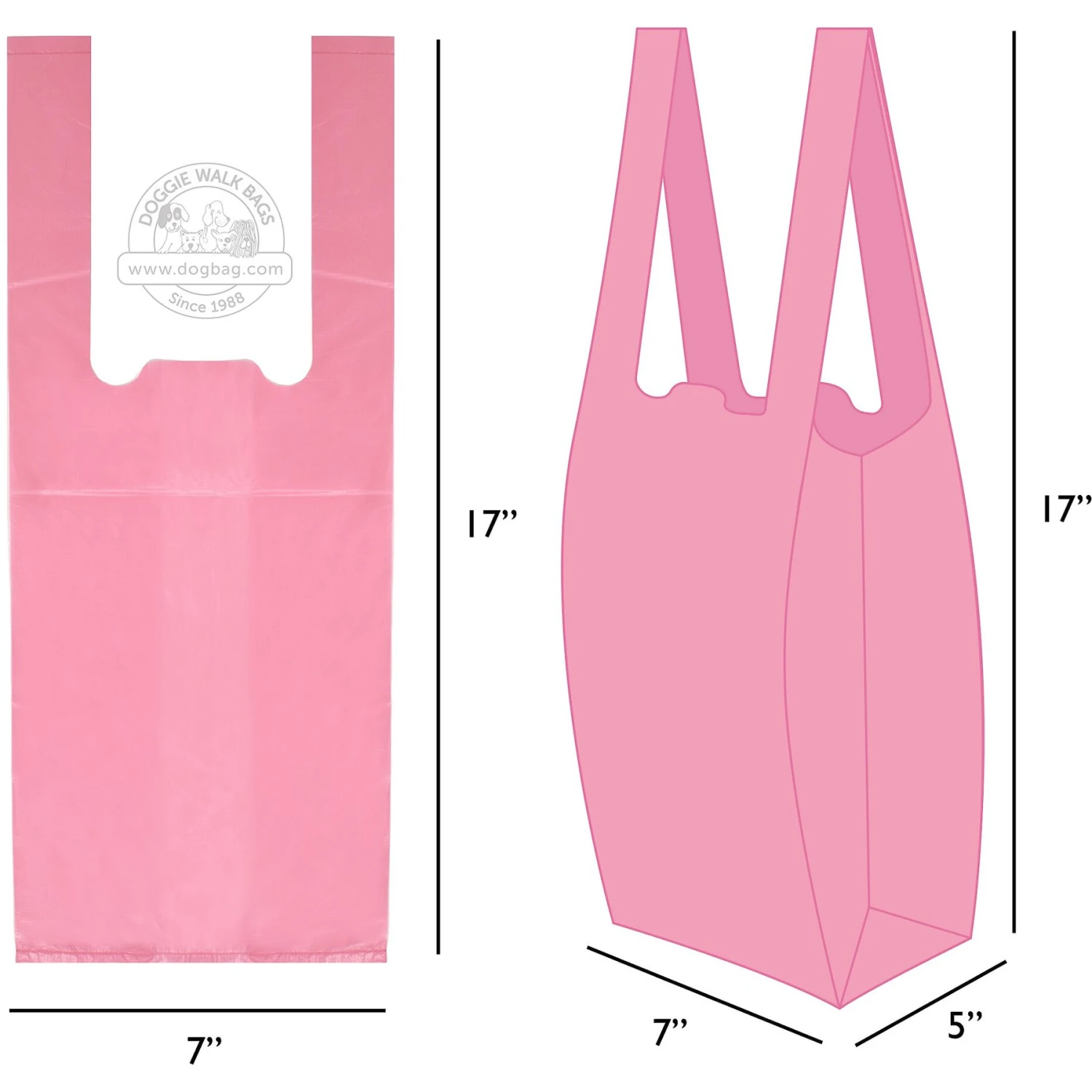 Doggie Walk Bags Citrus Scented Tie Handle Cat Litter Bags, Pink, 140 Count 5 Doggie Walk Bags Citrus Scented Tie Handle Cat Litter Bags, Pink, 140 Count - Image 3