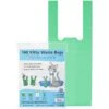 Doggie Walk Bags Unscented Tie Handle Cat Litter Bags, Green, 140 Count